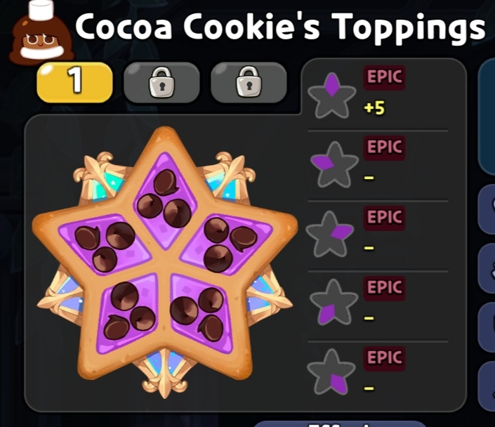 cocoa cookie toppings